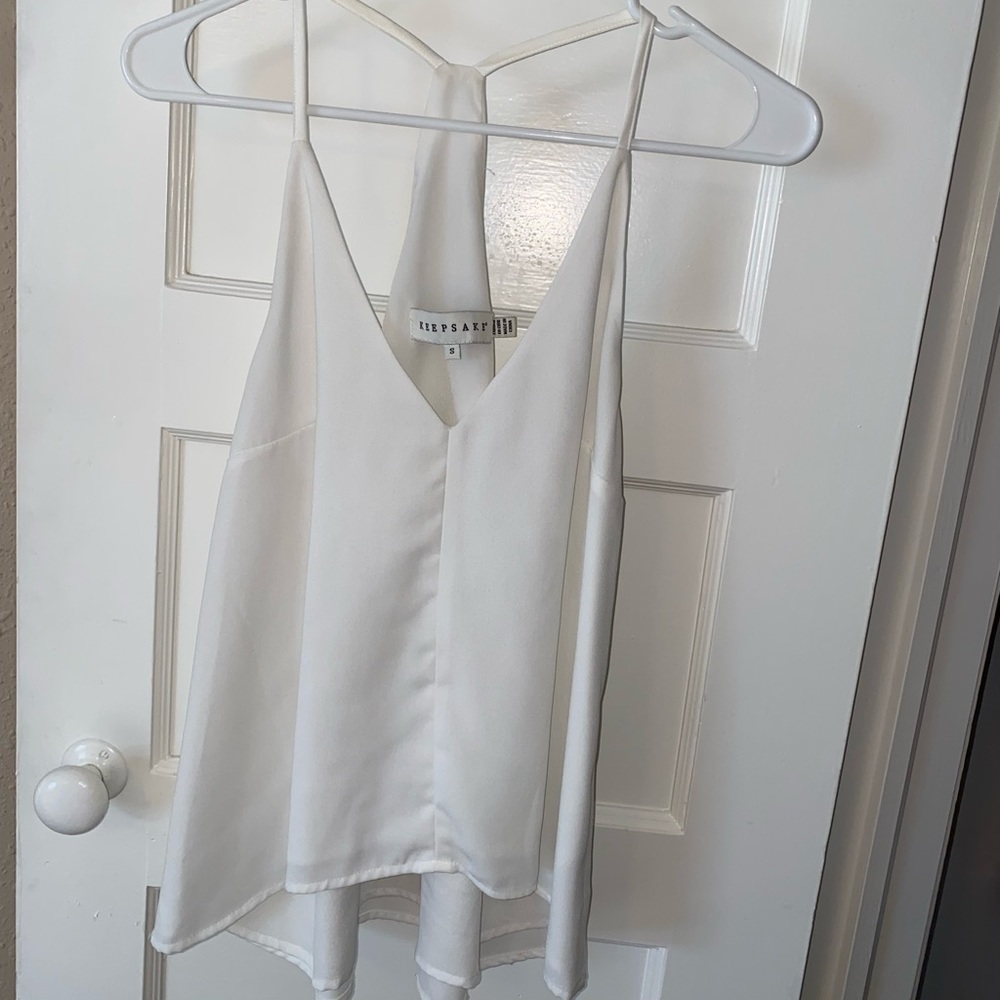 Keepsake the label white tank top